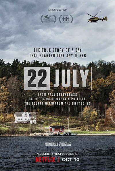 Постер «22 июля» (2018)