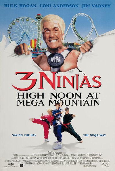 Постер «Три ниндзя: Жаркий полдень на горе Мега» (1998)