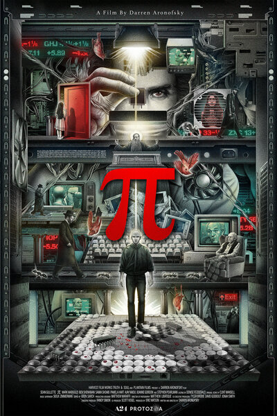 Постер «Пи» (1997)